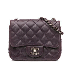 Pre-Loved Chanel Mini Square Classic Caviar Single Flap